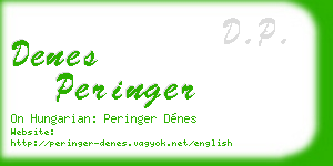 denes peringer business card