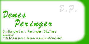 denes peringer business card